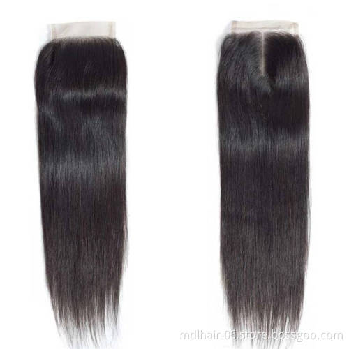 Brazilian Hair Bundles With Closure Straight Grade 12A Tape In Hair Extension Human Hair Bundles With Closure